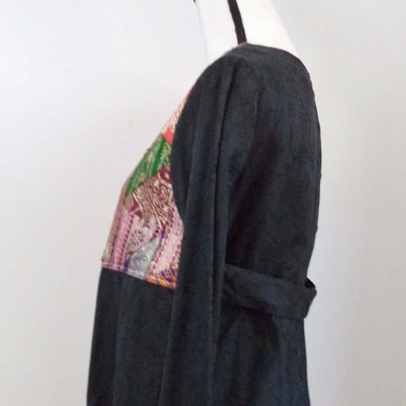J.Peterman Company patchwork gypsy peasant full midi maxi dress Fits XS to Small - Picture 7 of 10